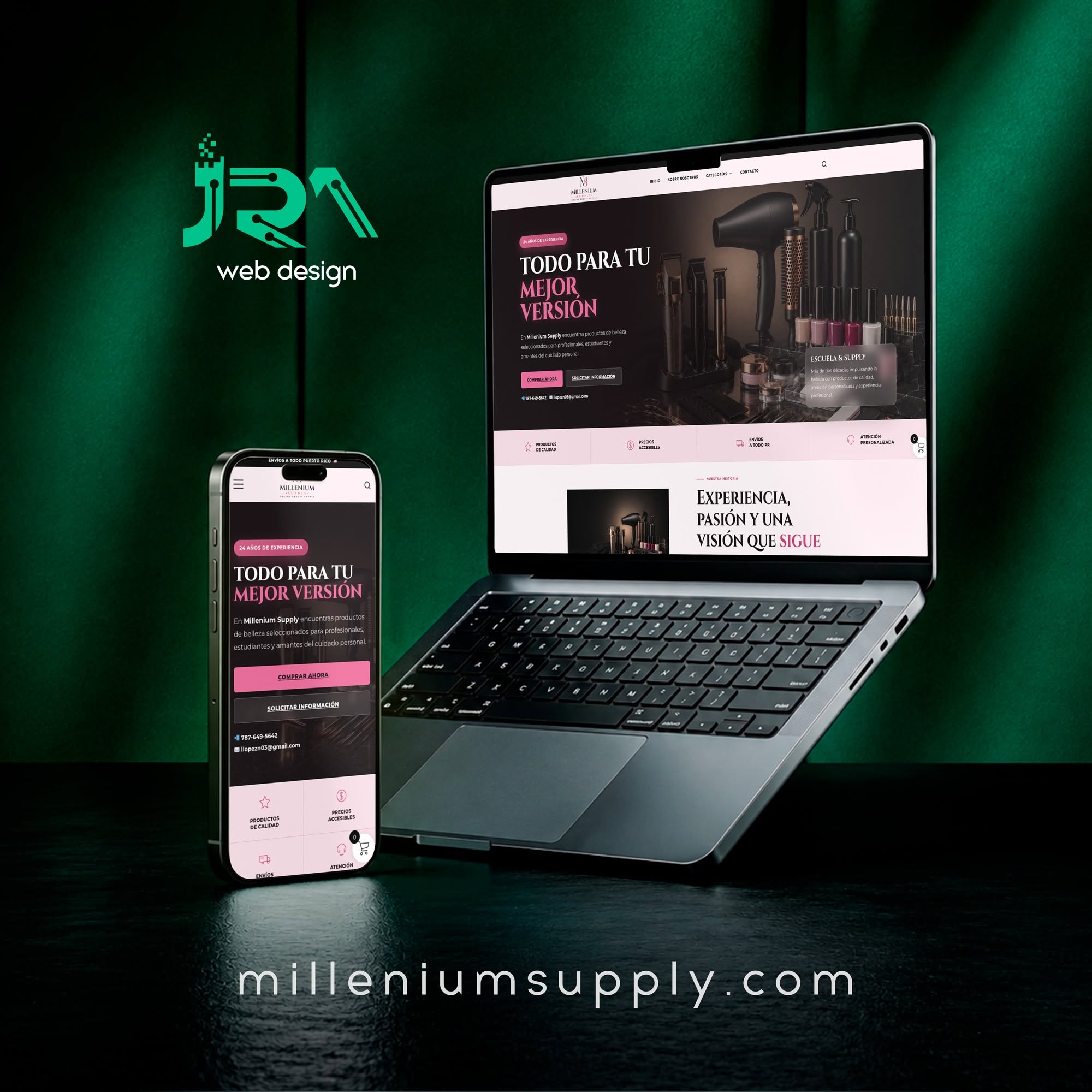 Sitio web Millenium Supply